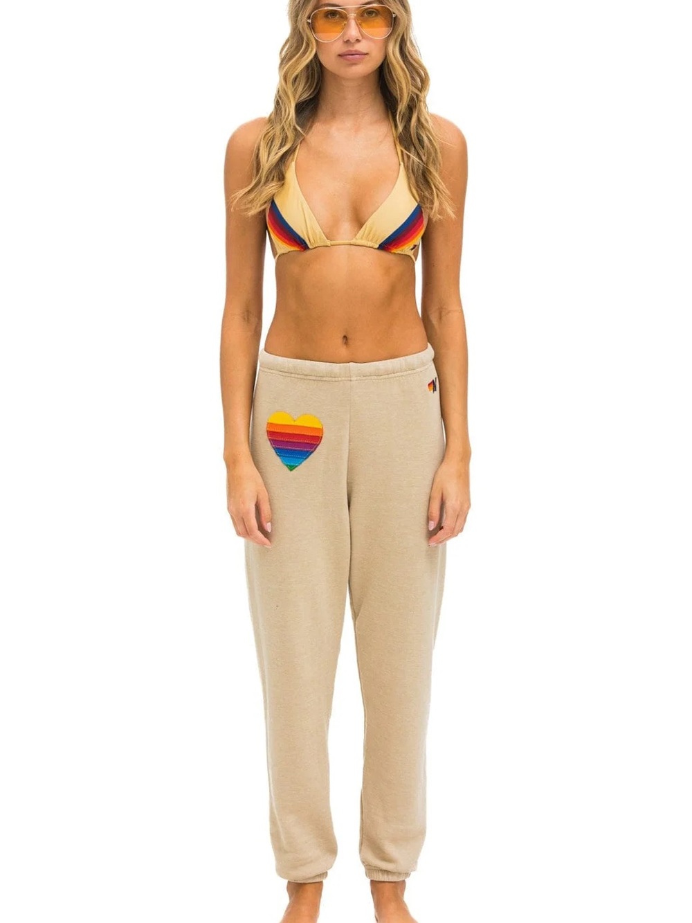 Aviator nation heart stitch sweatpants